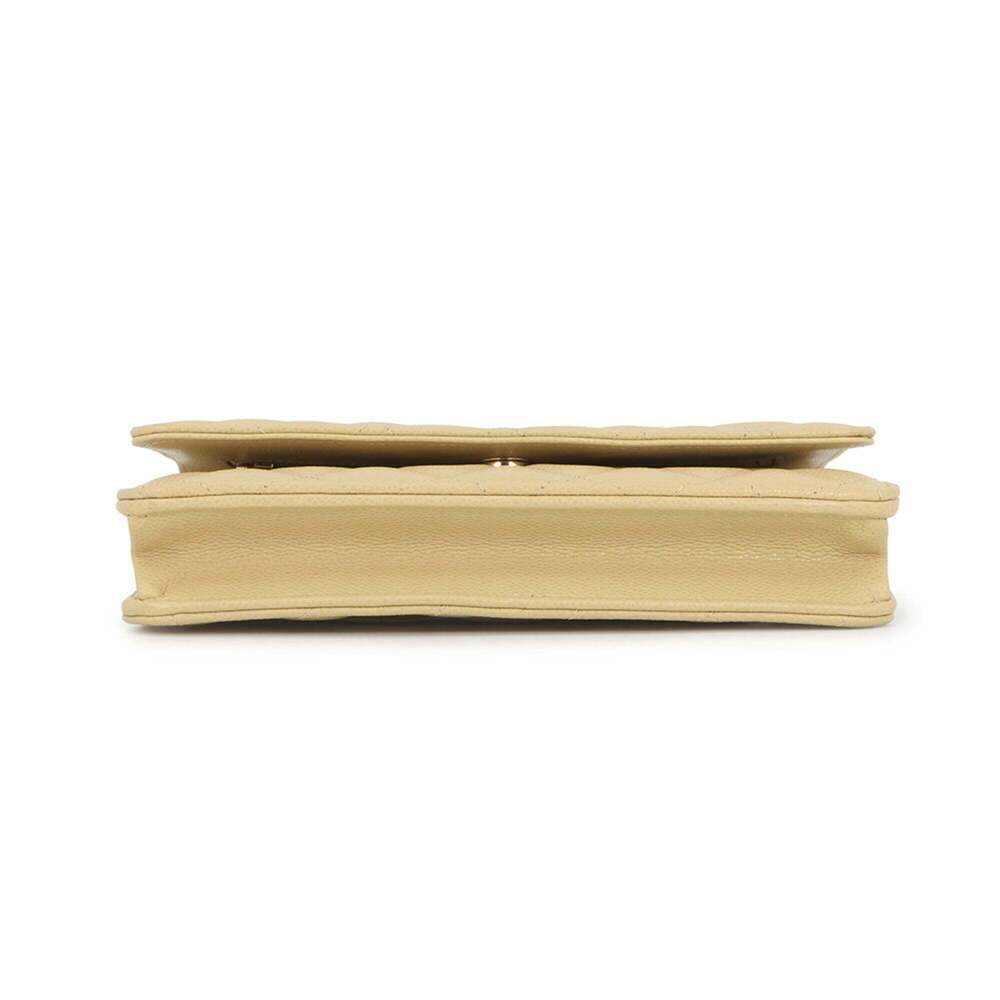 CHANEL Authentic Cream Caviar Leather Logo Wallet - Picture 3 of 16